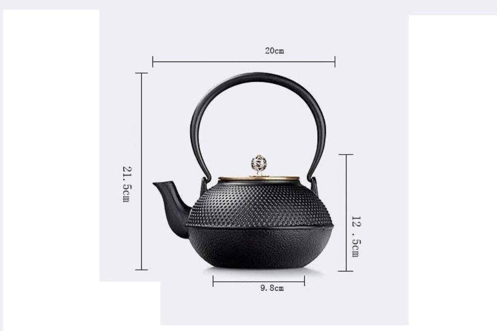 Theiere Teapot Théière en Fonte De 1,2 L Théières en Fer Théière en Cuivre Fait À La Main Couvercle en Fer Pot en Fonte Pot en Fonte ThéIère avec Infuseur