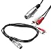 SIENOC 3 Pin XLR Solder Type Microphone Line Plug Connector Mic Audio Socket 12 Inch Patch Y Cable Cords - XLR Female To Dual XLR Male Cables - 3' Pro Series Y-Cable Cord Splitter (2 RCA to XLR)