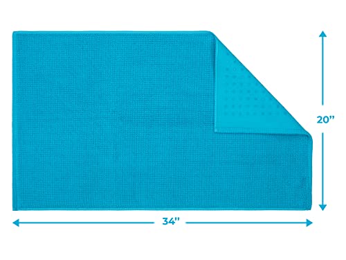 image for Cotton Paradise 100% Cotton Non Slip Bath Mats for Bathroom, 20x34 inc