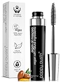 Poppy Austin Organic Mascara, Natural, Vegan, Paraben-Free, Cruelty-Free - Hypoallergenic Mascara Lengthening & Volumizing with Argan Oil - 0.31 Fl Oz (Black)