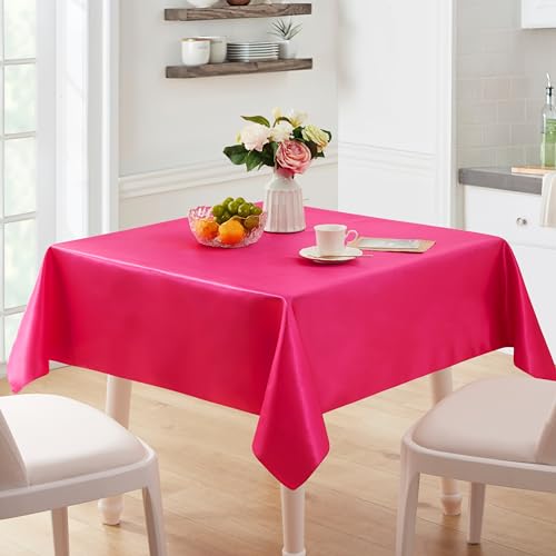 Nappe en satin rectangulaire lavable pour table de mariage - 7