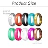 Flongo Bague Femme Fille Silicone:10pcs 10 Couleurs Anneaux Femme Simple Doux-Bague Sport Coloré Arc Strass Cadeau pour Femme #2