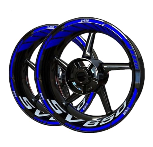 Autocollants de roue moto Suzuki SV650 jante décorative réfléchissante nuit Color5