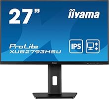Iiyama Prolite XUB2793HSU-B5 68,5cm (27") IPS LED-Monitor Full-HD (HDMI, DisplayPort, USB3.0) Ultra-Slim-Line, Höhenverstellung, Pivot, schwarz