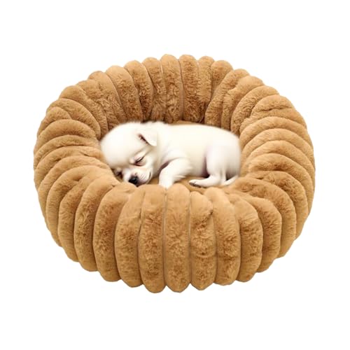 小型犬用 パピーベッド - 洗える丸型温かいペットソファ - 滑り止め室内屋外リビングオフィス旅行用ペットマット 寝室バルコニー床ホームケージ - 屋内 屋外 旅行用
