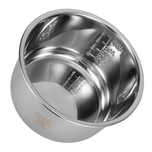 BAZEITFLOW Olla Interior para Olla Arrocera Eléctrica de Acero Inoxidable Recambio para Cocina Resistente y Multifuncional para Cocinar Arroz y Sopas el Hogar