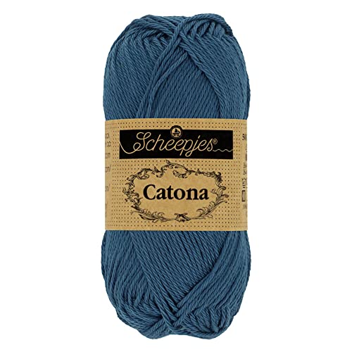 Scheepjes - Scheepjes Catona 164 Light Navy Yarn - 1x10g