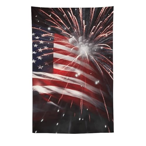Tapisserie murale moderne grand format 152x228 cm drapeau USA