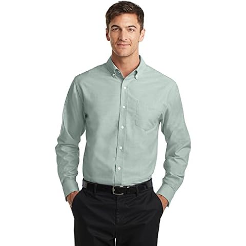 Port Authority SuperPro Oxford Shirt, Green, Large Cover