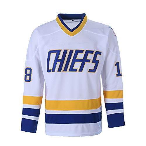 Youth Hanson Brothers Charlestown Chiefs 16 Jack 17 Steve 18 Jeff Slap Shot Movie Ice Hockey Jersey