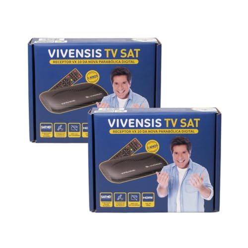 Genérico Kit de Receptores VX10 Sat HD Parabólica Digital Banda Ku Preto
