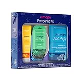 Amopé Pampering Kit - Contains Charcoal Foot Scrub, Tea Tree Foot Scrub, Epsom Salt Foot Scrub, Invigorating Foot Soak, Tired Leg & Foot Rejuvenator, Foot & Leg Scrubber and Luxury Storage Bag