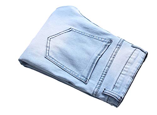 Jeans Slim Biker Rotos para Hombre Azul Claro Talla 40 miniatura 6