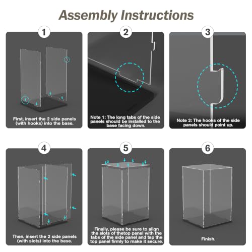 Image of Choowin Acrylic Display Case for Lego World Cup Trophy 43020 for Lego AT ST Walker 75417 Thickened Clear Acrylic Display Cases for Collectibles Assemble Dustproof Display Box(Black Base)