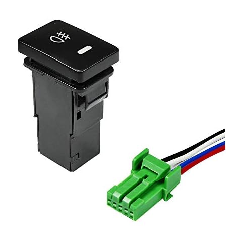 YUNPICAR Factory Style 4-Pole 12V Push Button Switch for Toyota w/LED Background Indicator Lights Compatible with Fog Lights, DRL, LED Light Bar, etc Cover