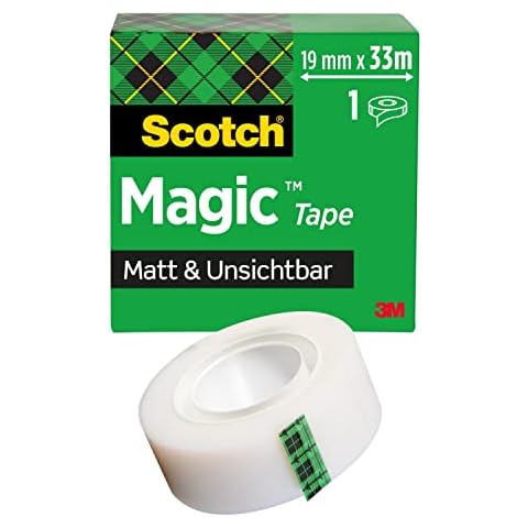 Scotch Magic Klebeband - 1 Roll 19mm x 33m - Transparenter & matter Klebefilm für den alltäglichen Gebrauch Cover