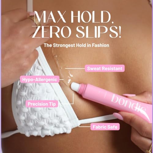 Image of Liquid Body Adhesive for Clothes - Fashion Tape Alternative for Low-Cut Styles, Strapless Dresses and Work Blouses - Clothing Glue that Holds All Day (2 Pack)