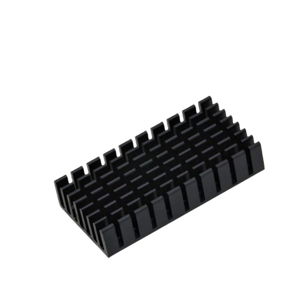 Aluminium Heat Sink 5pcs Heatsink Radiator Cooler Radiator 50x25x10MM Black Slot for Amplifier Transistor