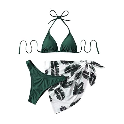 GORGLITTER Women's Halter Triangle Bikini Set Cover