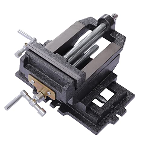 Drill Press Vise 6 Inch Jaw Width Drill Press Milling Vise Heavy Duty Cross Slide Vise Clamp Machine Jaw Removable Vice Holder Clamping Tool For Milling And Drilling Machines