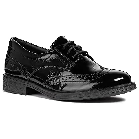 Geox Girl's Jr Agata D Black Brogues Cover