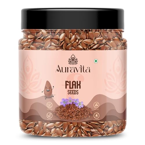Image of Auravita Premium Flax Seeds 250 Gram Natural Raw Flax seeds for Eating High Dietary Fiber Alsi Seeds Rich in Magnesium