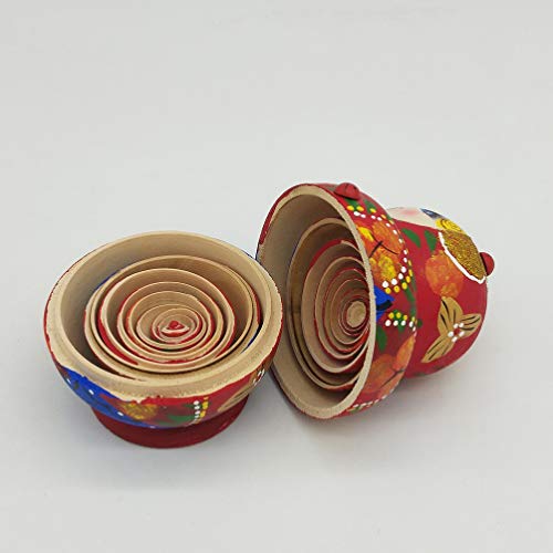 KESYOO 10 Pcs Bonecas Russas 10 Camadas Tradicionais Pintadas Matryoshka Bonecas de Madeira para Men