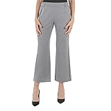 Tinta Unita Fabiana Filippi Pantalone Donna Grigio Lana VERGINE PG80017 Made IN Italy Size : 40