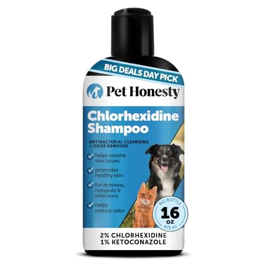 Chlorhexidine Cat & Dog Seasonal Itch Relief Shampoo, for Allergies, Itching, Skin and Coat Supplement, Helps Shedding, Hot Spots, Deodorizing Dog Shampoo & Grooming Supplies,16oz