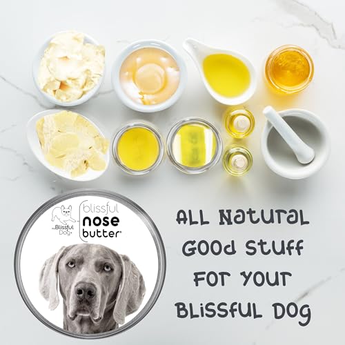 Image of The Blissful Dog Weimaraner Nose Butter for Dry, Cracked Skin, Lick-Safe Dog Nose Balm with Moisturizing Shea Butter, Almond, Olive, and Essential Oils, Pet Supplies, Uncented, 1 oz.
