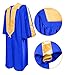 GradPlaza Deluxe Choir Robe with Cuff Sleeves For Church Clergy Clothing Priest Robe Royal Blue Size 60FF