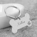 Personalisiert Hundemarke Knochen Haustier ID Tag Pet Tags mit Pfoten aus Edelstahl mit Gravur für sehr kleine Hunde und Katzen oder Welpen Adressanhänger inkl. Schlüsselring | beidseitig GRAVIERT