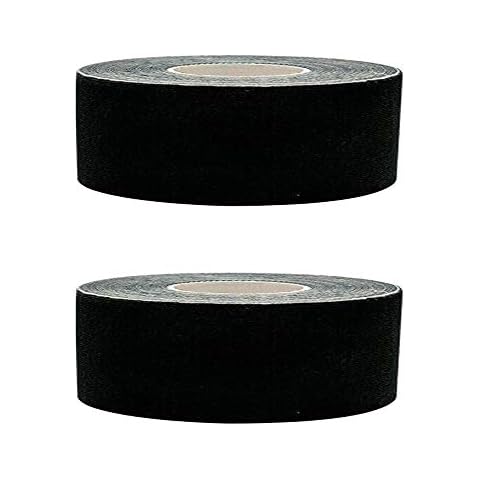 Mdurian 2 Rolls Kinesiology Tape Elastic Muscle Support Tape Athletic Tape Adhesive Sport Strapping Muscle Protector 2.5cm x 5m Roll Black Cover