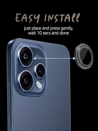 Image of Lensarmor Compatible with Oppo Reno 15 Camera Lens Protector - Black (1 Pack) | Premium 9H Tempered Glass, Military-Grade Protection, Scratch & Impact Resistant, Perfect Fit