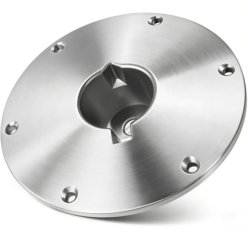 MTZUL 9' x 9' Boat Seat Base Aluminum Alloy Material Fits 2' or 2 3/8' Pin Post Sockets SP-68914 Heavy Duty Boat Seat Pedestals Compatible with Attwood Swivl-Eze Boat Seat Mounts Fits Most Boats