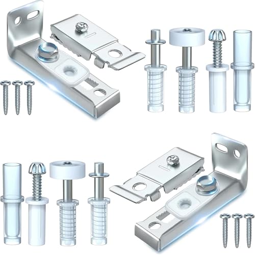 2sets Kit de Reparación para Herrajes de Puertas Bifold Repuestos para Puertas Corredizas de Clóset miniatura 2