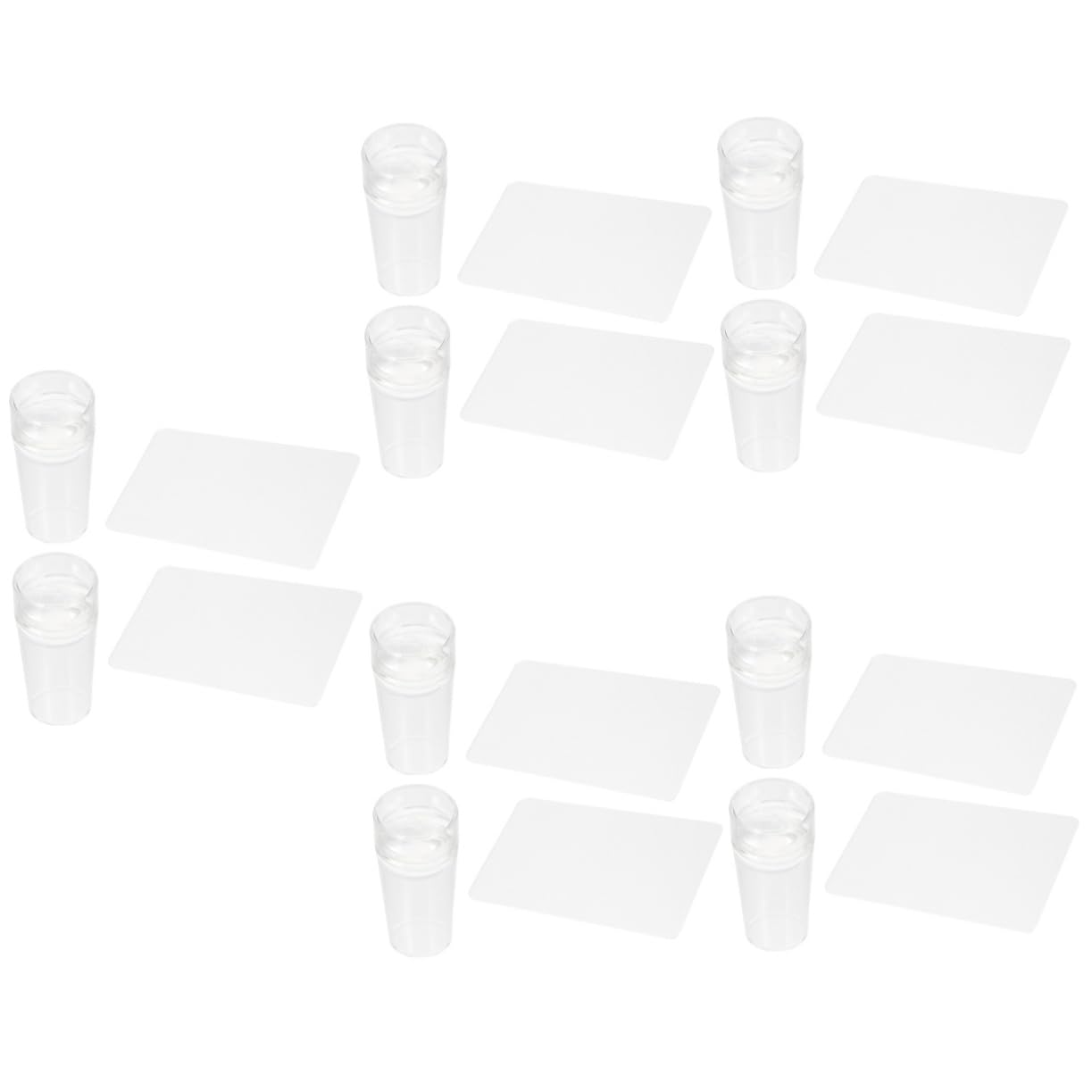 FRCOLOR 10sets Stamper Per Unghie Silicone Raschietto Per French Manicure Stamping Per Nail Art Facile e e