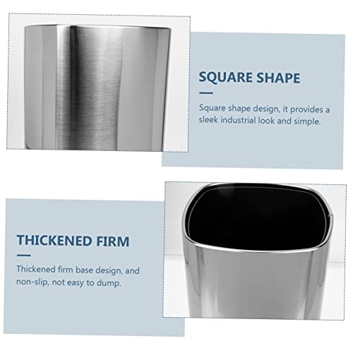 Caneca de basura rectangular metálica para cocina 1 ml miniatura 4