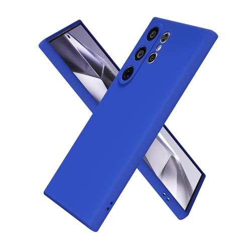 oakxco for Samsung Galaxy S24 Ultra Case Silicone, Ultra Slim Thin Phone Case for Women Girls, Plain Solid Color Minimalist Aesthetic Cute Girly Design, Soft Rubber Gel with Camera Cover, Royal Blue