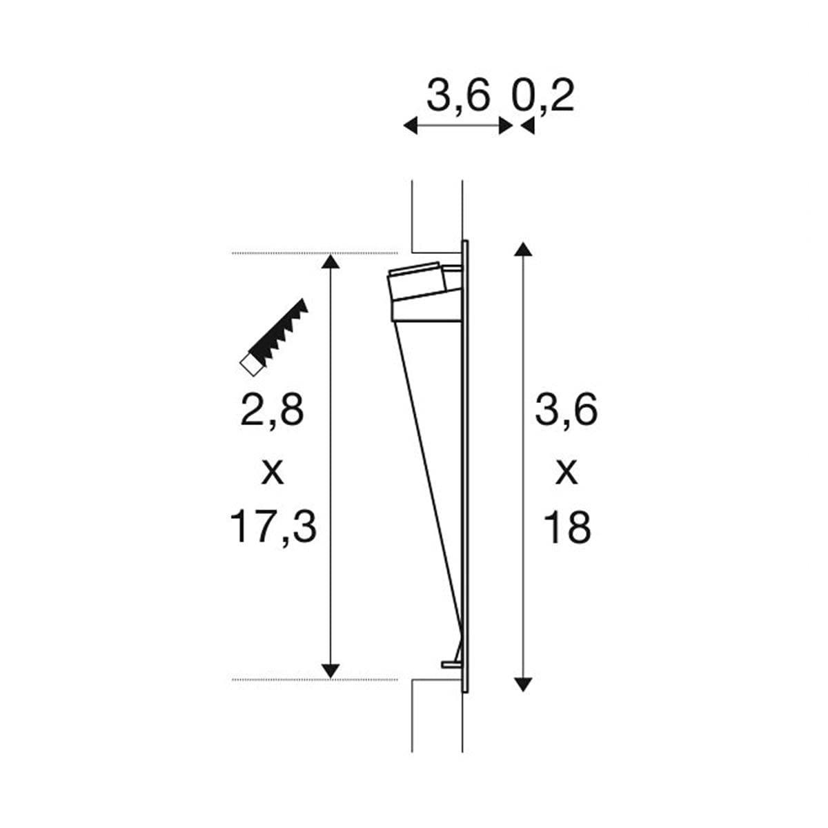 SLV NOTAPO II WL 3000K weiß