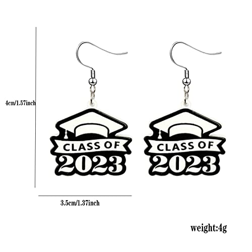 Inenimartj Graduation Earrings For Her 2023, Graduation Cap Dangle Earrings For Women Girls, Graduation Theme Statement Earrings, Acrylic Graduation Cap Earrings High School College Graduation Gifts (B) #TOP3