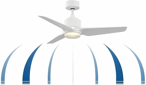 Miniatura 5 de TriAire Custom - Ventilador de techo de 3 aspas, 12.42 pulgadas de alto y 44 pulgadas de ancho, acabado blanco mate, color nogal oscuro Mate