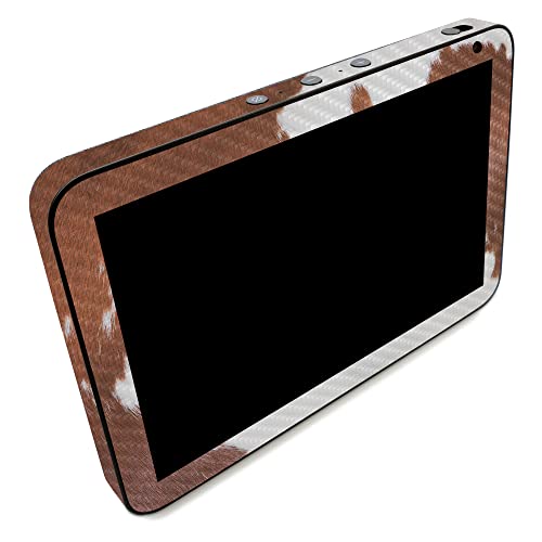 Image of MightySkins Carbon Fiber Skin Compatible with Amazon Echo Show 8 (Gen 2) - Cow Hide | Protective, Durable Textured Carbon Fiber Finish | Easy to Apply | Made in The USA