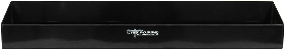 Pit Posse 455BK Twelve Bottle Aerosol Spray Can Rack Shelf Holder 32" Oil Caddy - Made in USA- Garage Enclosed Race Trailer Automotive Mechanics Shop Storage Organizer Aluminum - (Black)