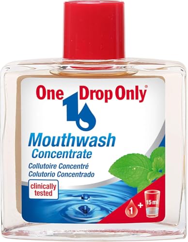 One Drop Only Mouthwash Concentrate 25 ml / 0.85 fl oz Concentrated Oral Rinse for Fresh Breath & Daily Oral Hygiene Dilutable Mouthwash for Clean Mouth Feeling German Oral Care.