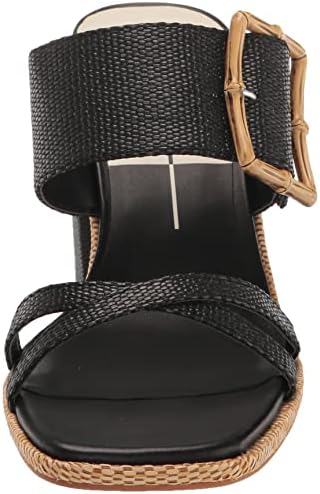 Dolce Vita Women's ONNIE Sandal, Onyx Raffia, 10 | Image 1