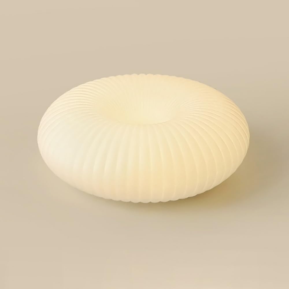 Lampy Sufitowa LED Biała Nordic Okrągła Minimalistyczna Styl Wiejski, Plafon Ryflowany PE Oświetlenie Sufitowe do Sypialni Gabinetu(3 modes,55cm/21.65in)