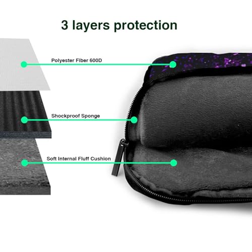 Bolsa para laptop morada de diseño versátil con correa resistente 6