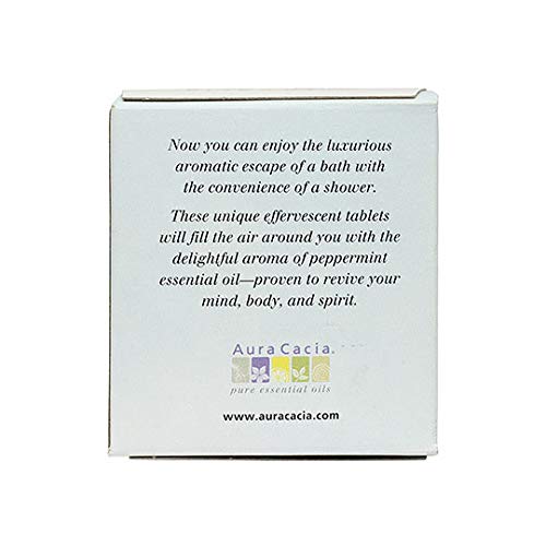 Aura Cacia Reviving Peppermint Aromatherapy Shower Tablets | Contains 3 Individually Wrapped 1 Oz. Tablets #TOP1