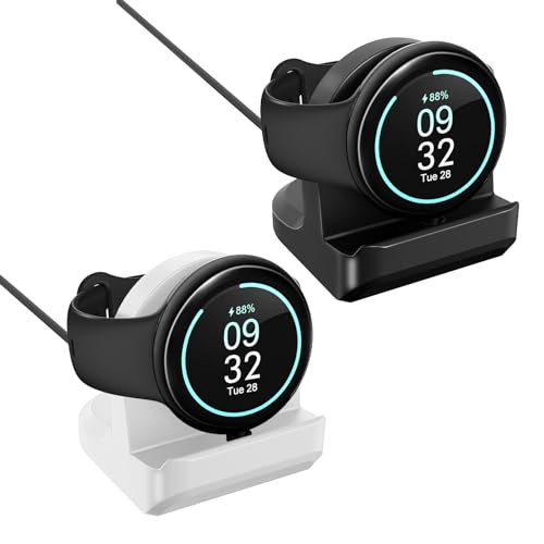 2PZ Supporto silicone Compatibile con Google Pixel Watch Ace LTE Caricabatterie Antiscivolo per con Slot Integrato per la Gestione dei Cavi